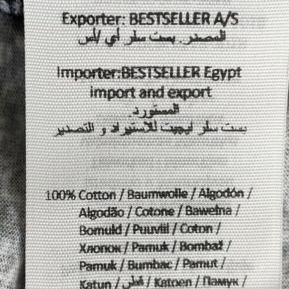 Selected Homme SLHALEX Small Flowers SS Crew Nk T Shirt Blue Wht Brown Sz M NWOT - Picture 10 of 11